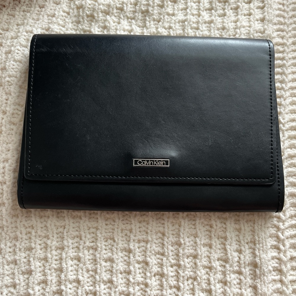 Calvin Klein Black Leather Clutch
